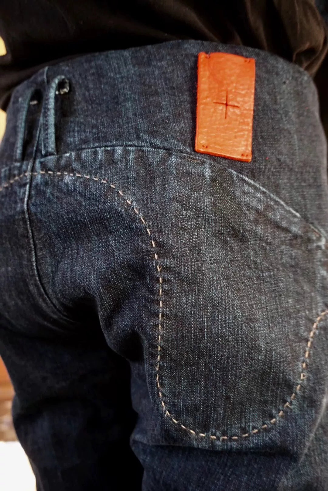 M.A+ AW18 Blue Contrast Stitch Denim Jeans