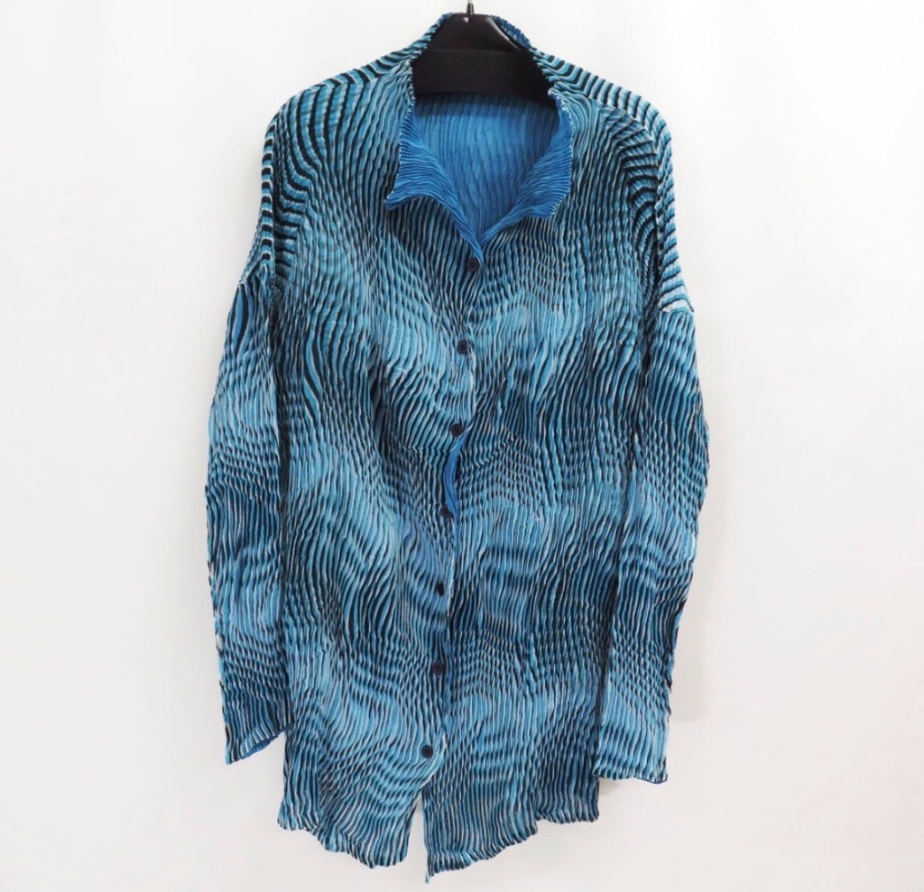 Issey Miyake Wave Double-Sided Pleated Shirt
