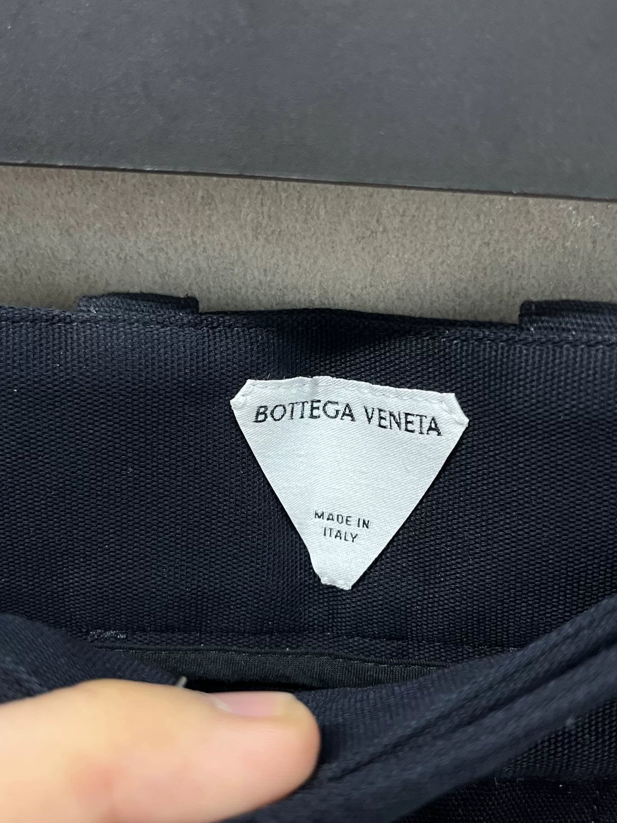 Bottega Veneta Navy Blue Wide Leg Cotton Trousers