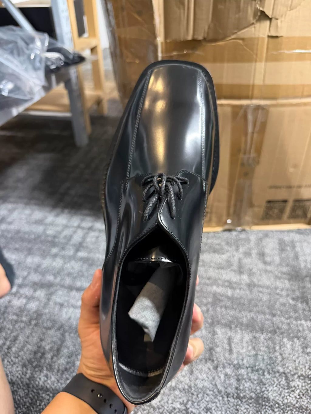 Balenciaga Square-Toe Derby Shoes