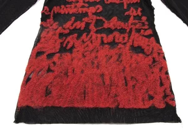 Jean Paul Gaultier Vintage Black Patterned Mesh Top