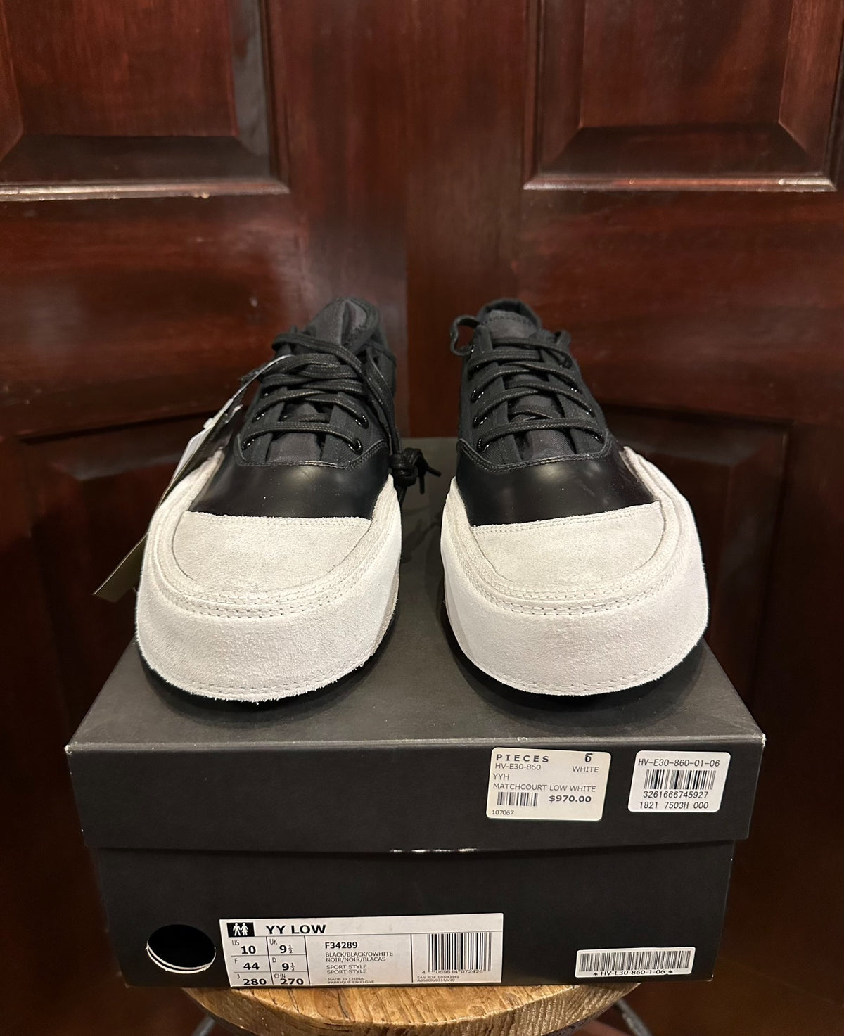 Yohji Yamamoto × Adidas Y3 Black Matchcourt Low Sneakers