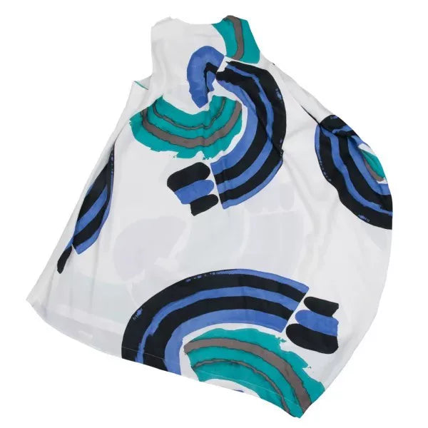 Issey Miyake Vintage White Patterned Silk Dress