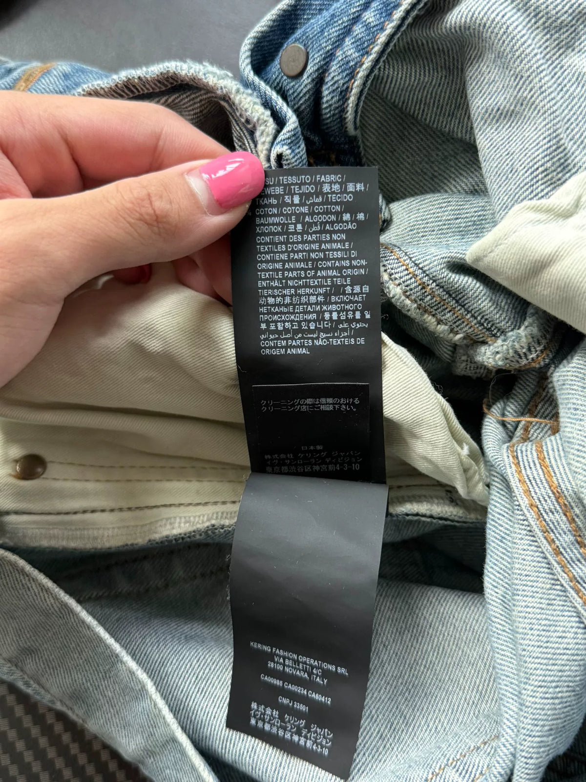 Saint Laurent slpd02 blue washed distressed jeans