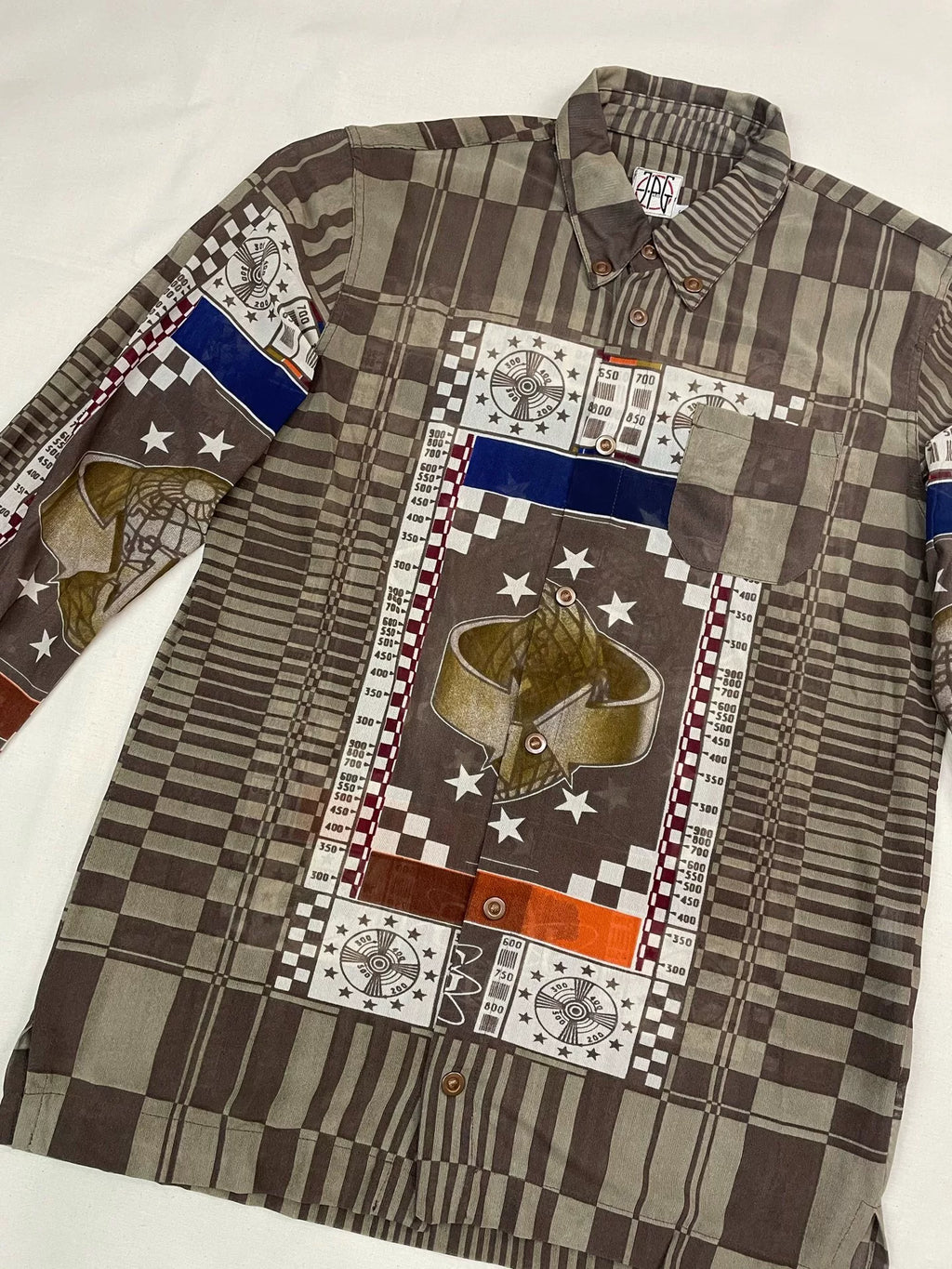 1995 Spring/Summer Jean Paul Gaultier TV Signal Test Cyber Mesh Shirt