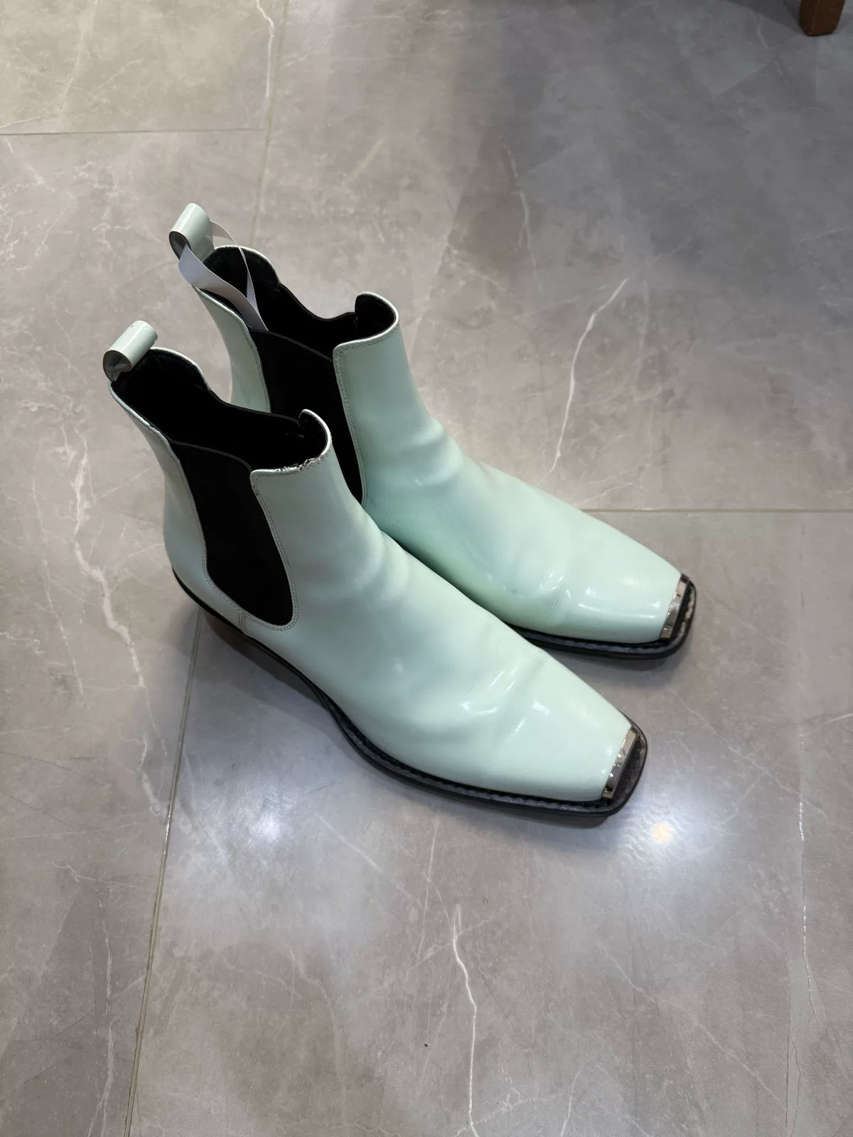 Calvin Klein SS06 Ck205w39nyc Patent Leather Chelsea Boots