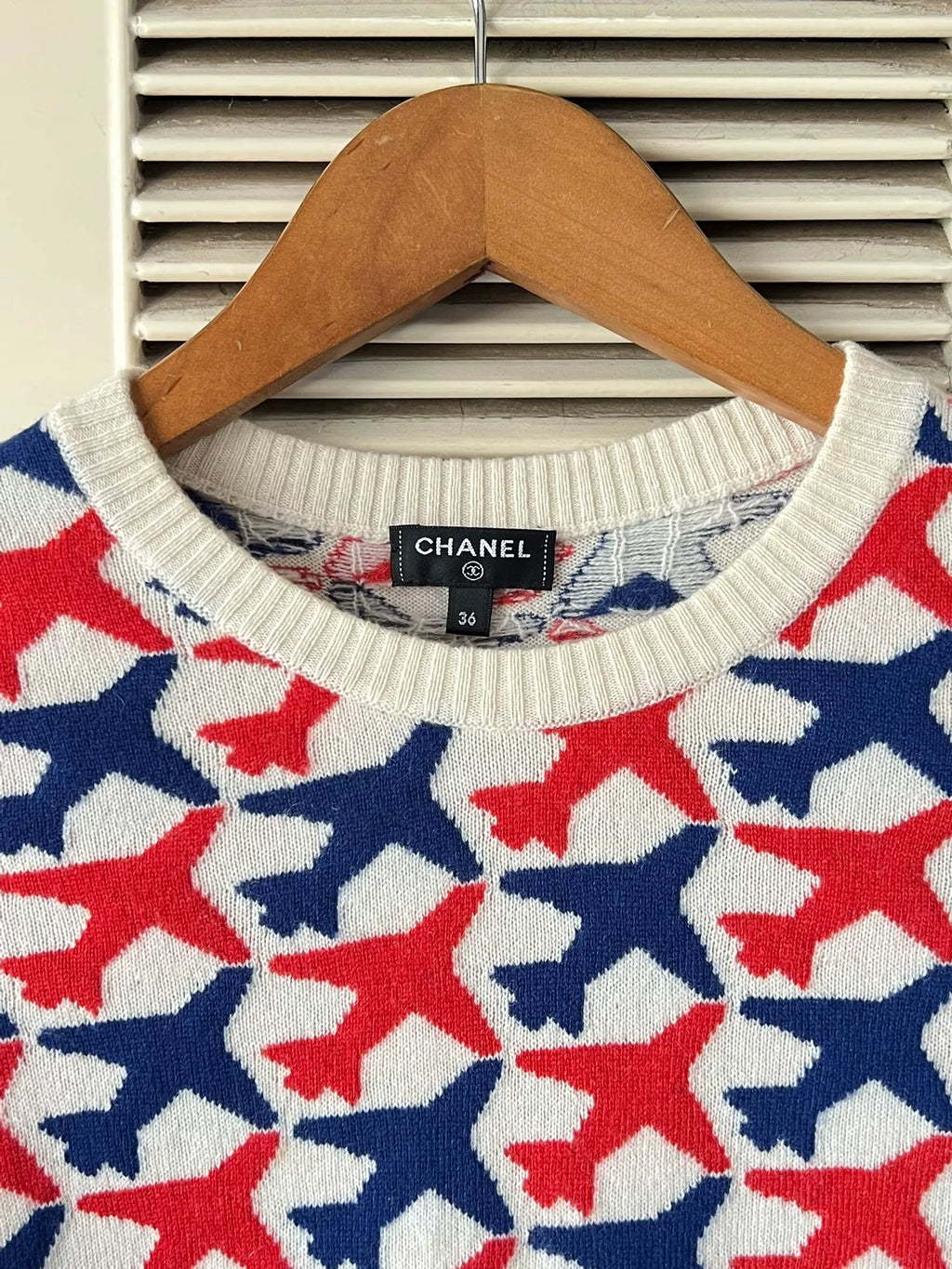 Chanel short-sleeve knit sweater