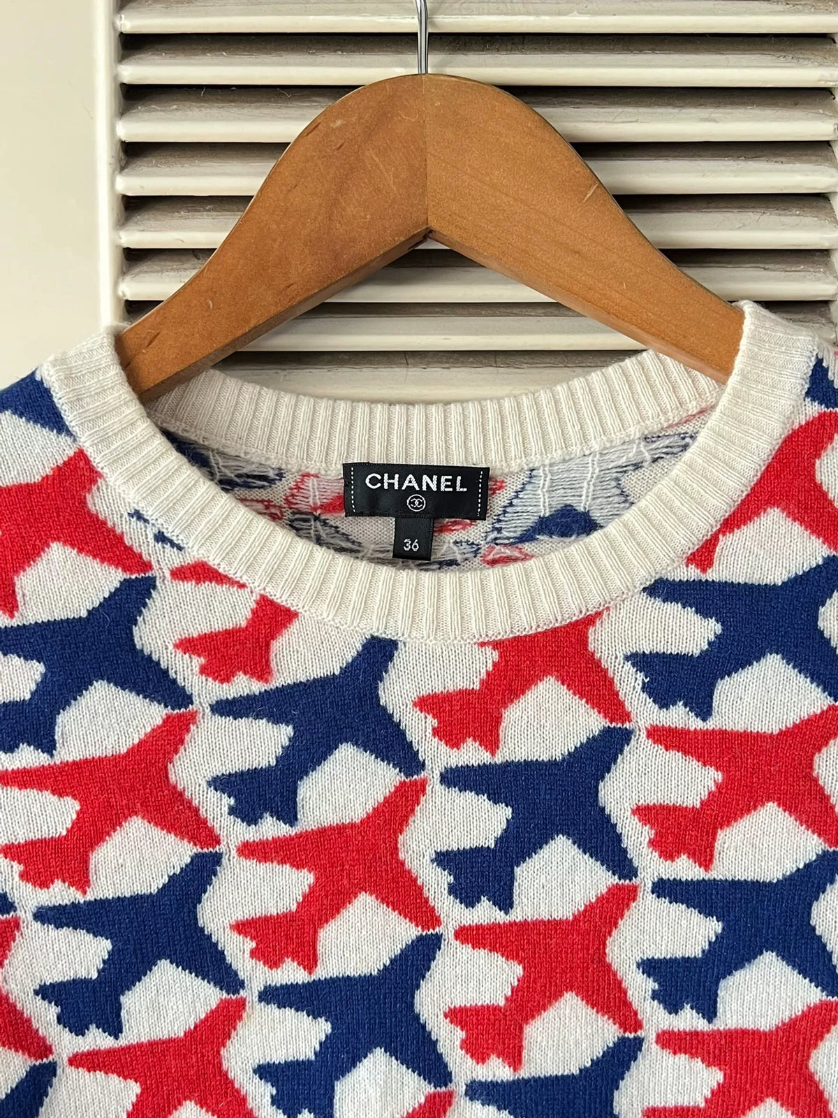Chanel short-sleeve knit sweater