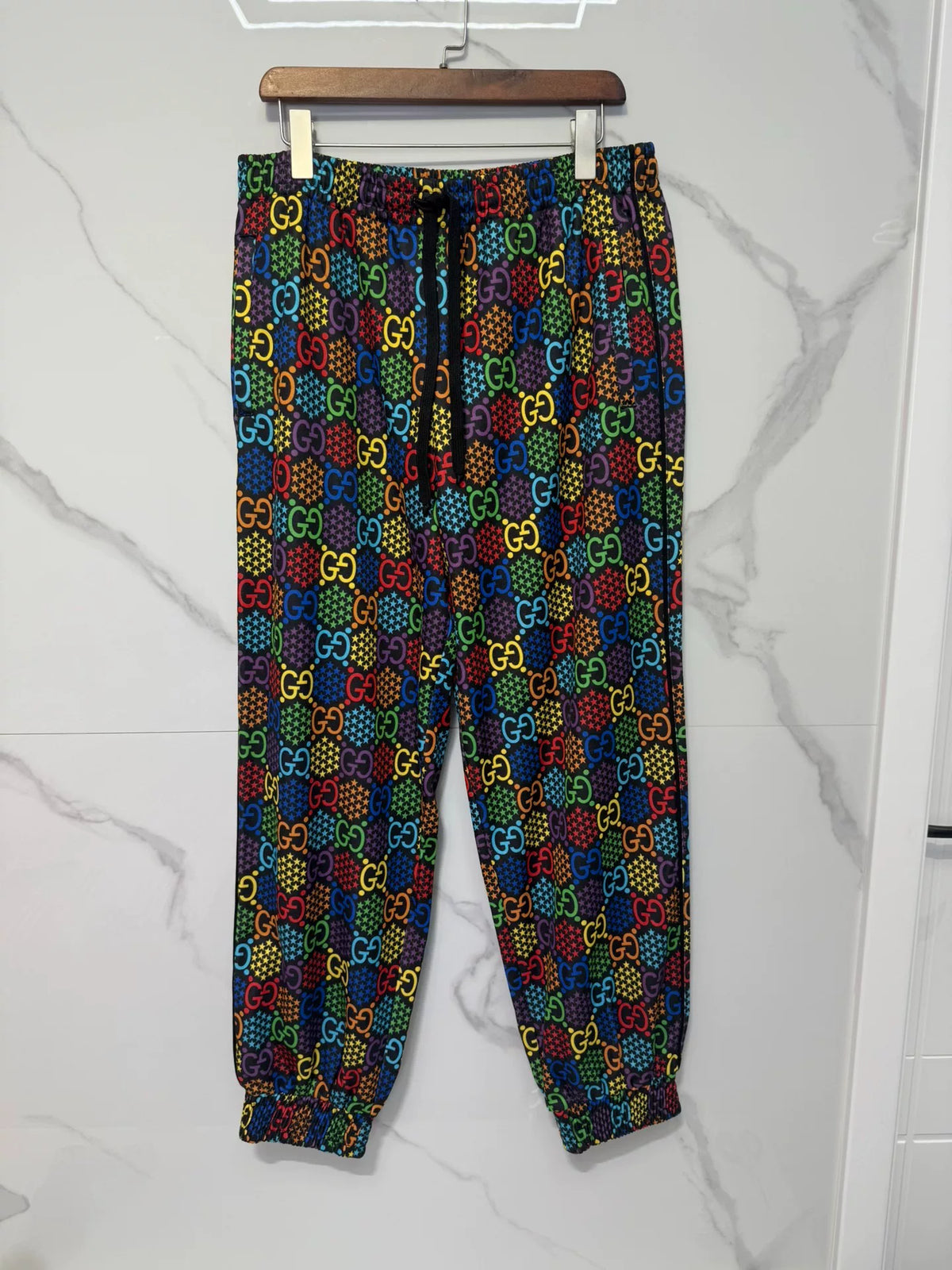 Gucci SS22 White Candy Print Trousers
