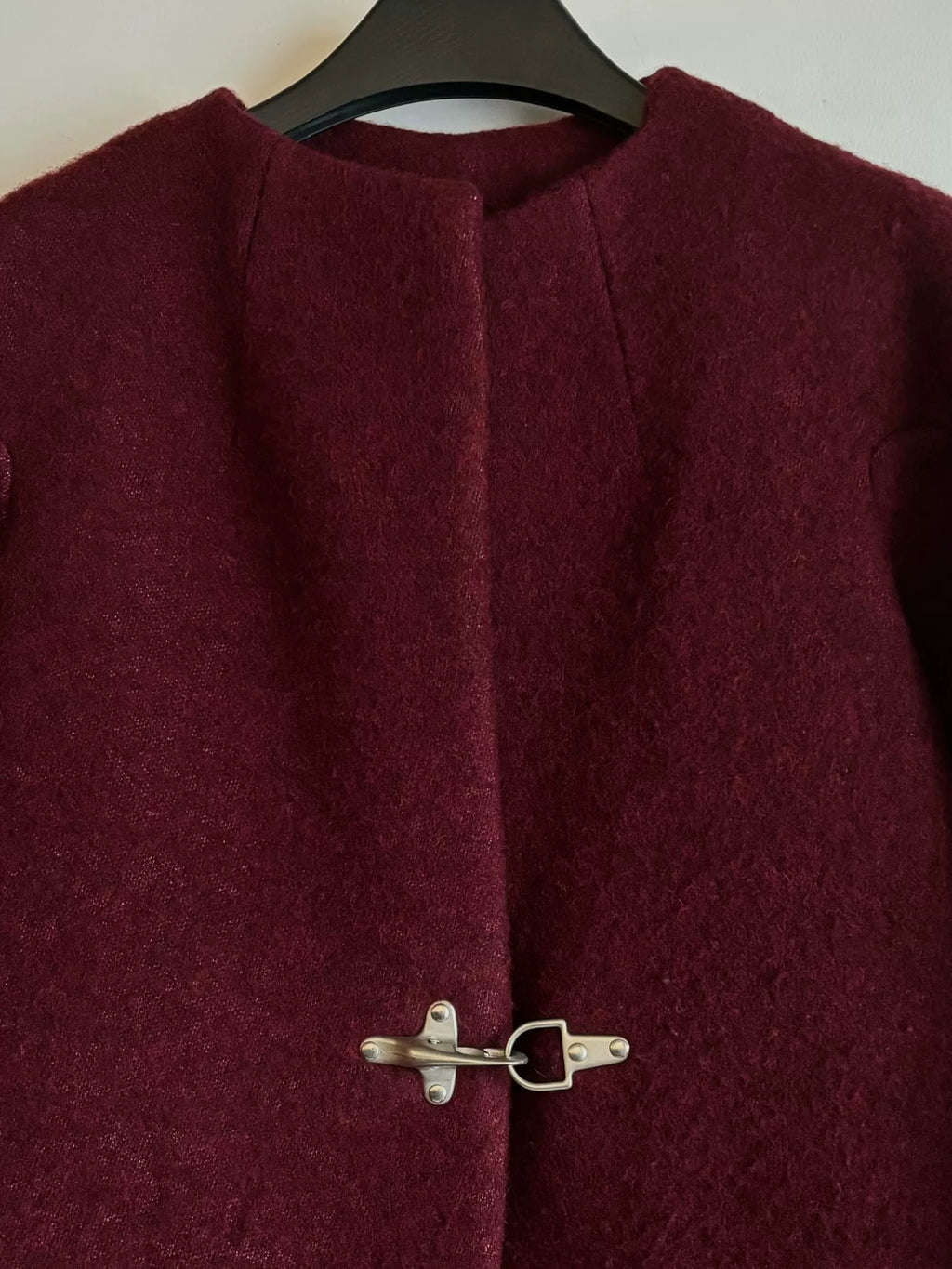 Dries Van Noten | AW2014 Bordeaux Red Airplane Buckle Coat
