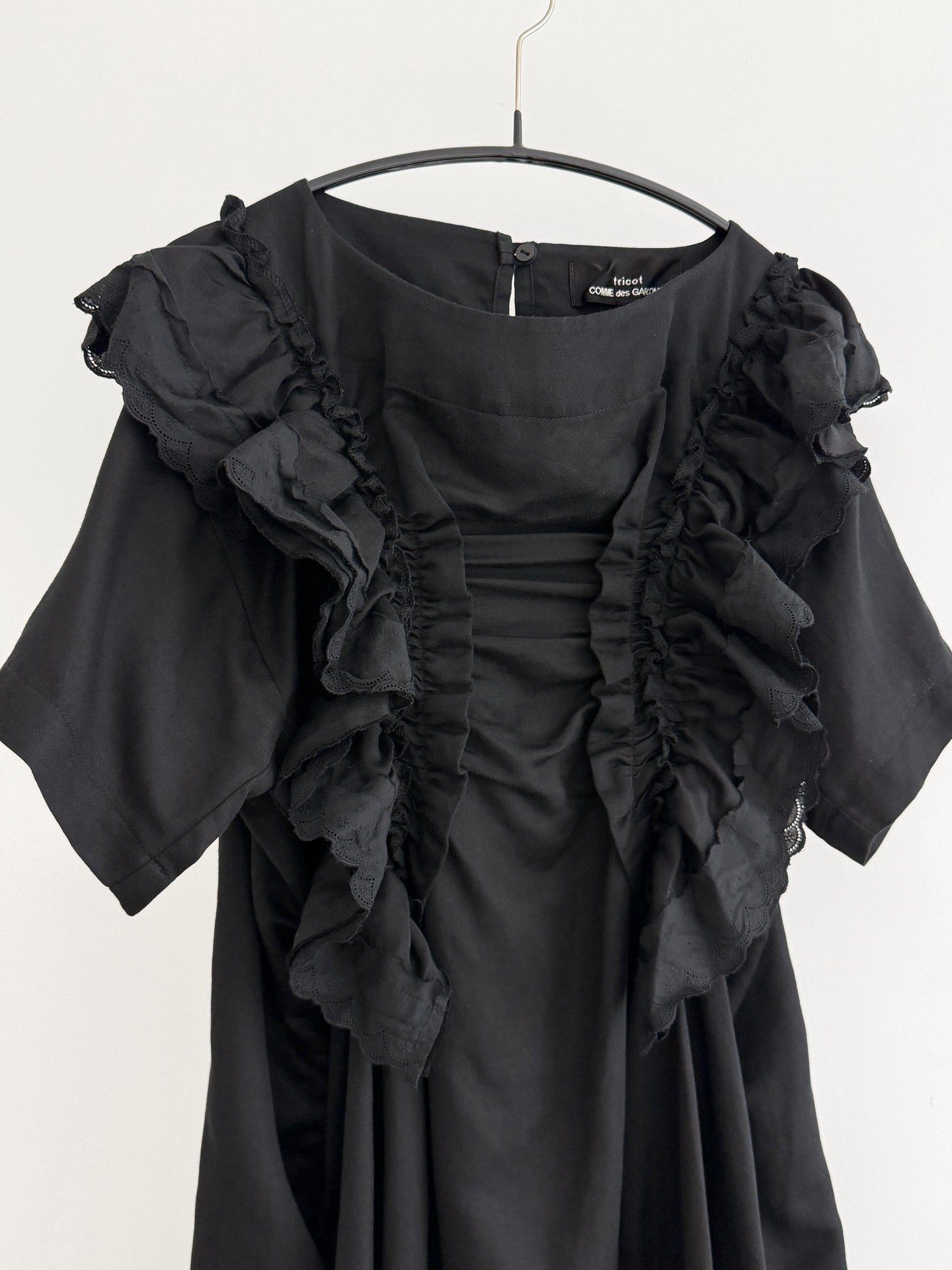 Comme Des Garcons 21SS Pleated Black Dress - Devines
