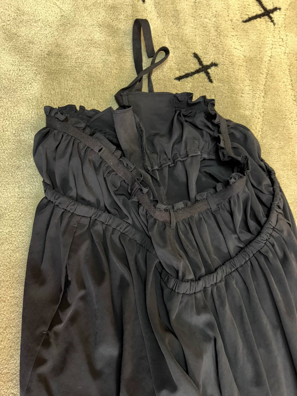 YOHJI YAMAMOTO Y's SS06 Twill Strings Gathered Cropped Pants