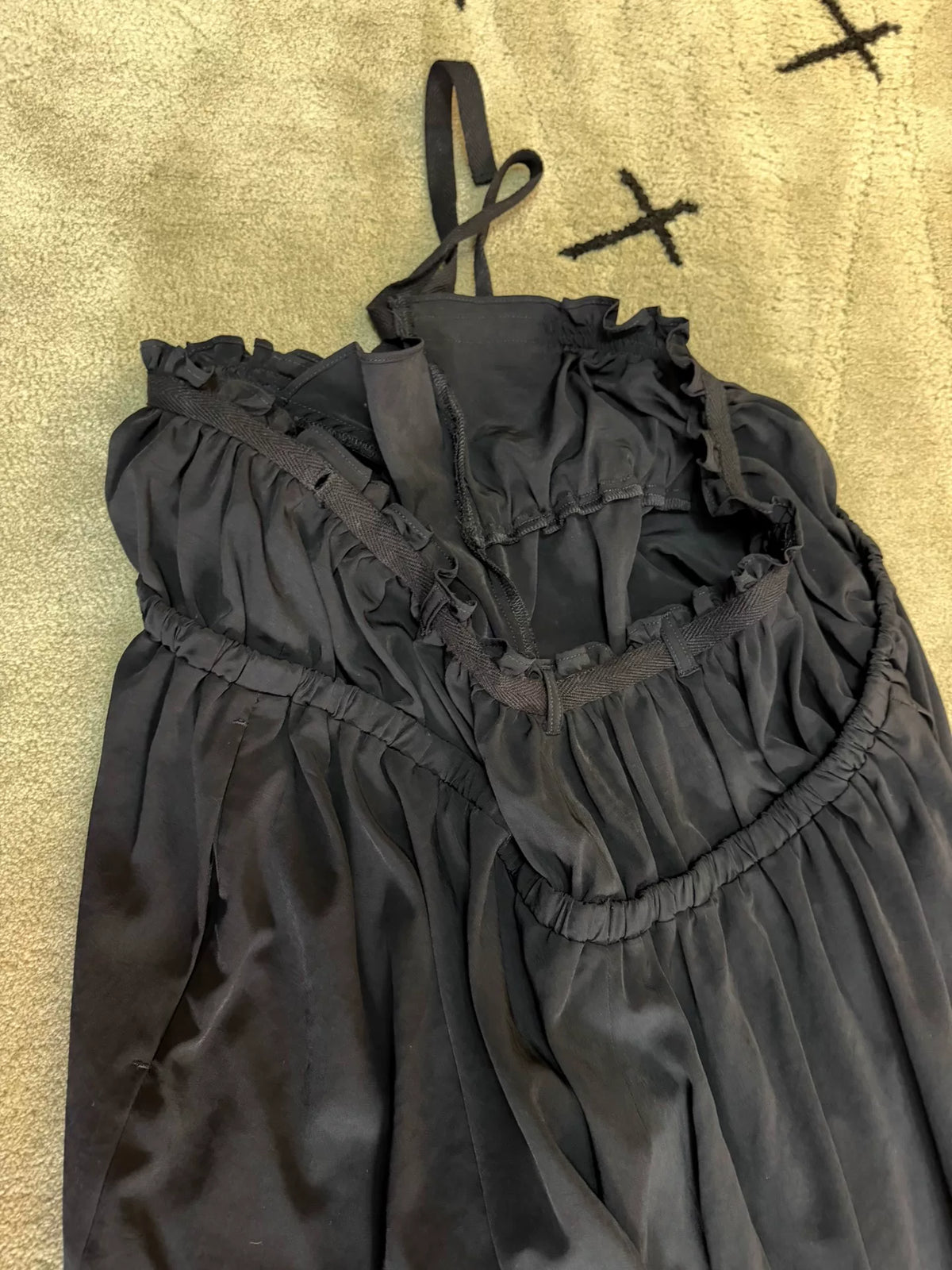 YOHJI YAMAMOTO Y's SS06 Twill Strings Gathered Cropped Pants