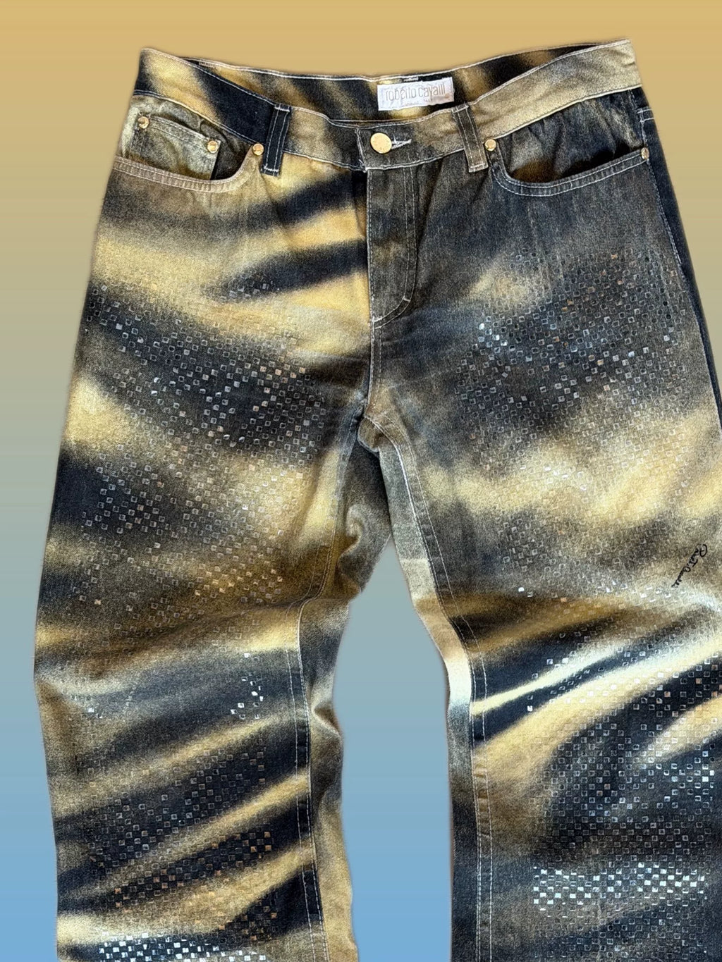 Roberto Cavalli 2000s vintage tiger print long pants
