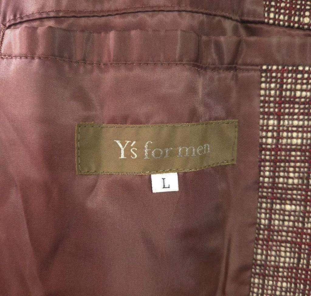 Yohji Yamamoto 1990s Wool Tweed Check Zip-Up Jacket
