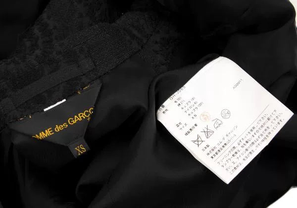 COMME des GARCONS Vintage Black Jacquard Tuxedo Jacket