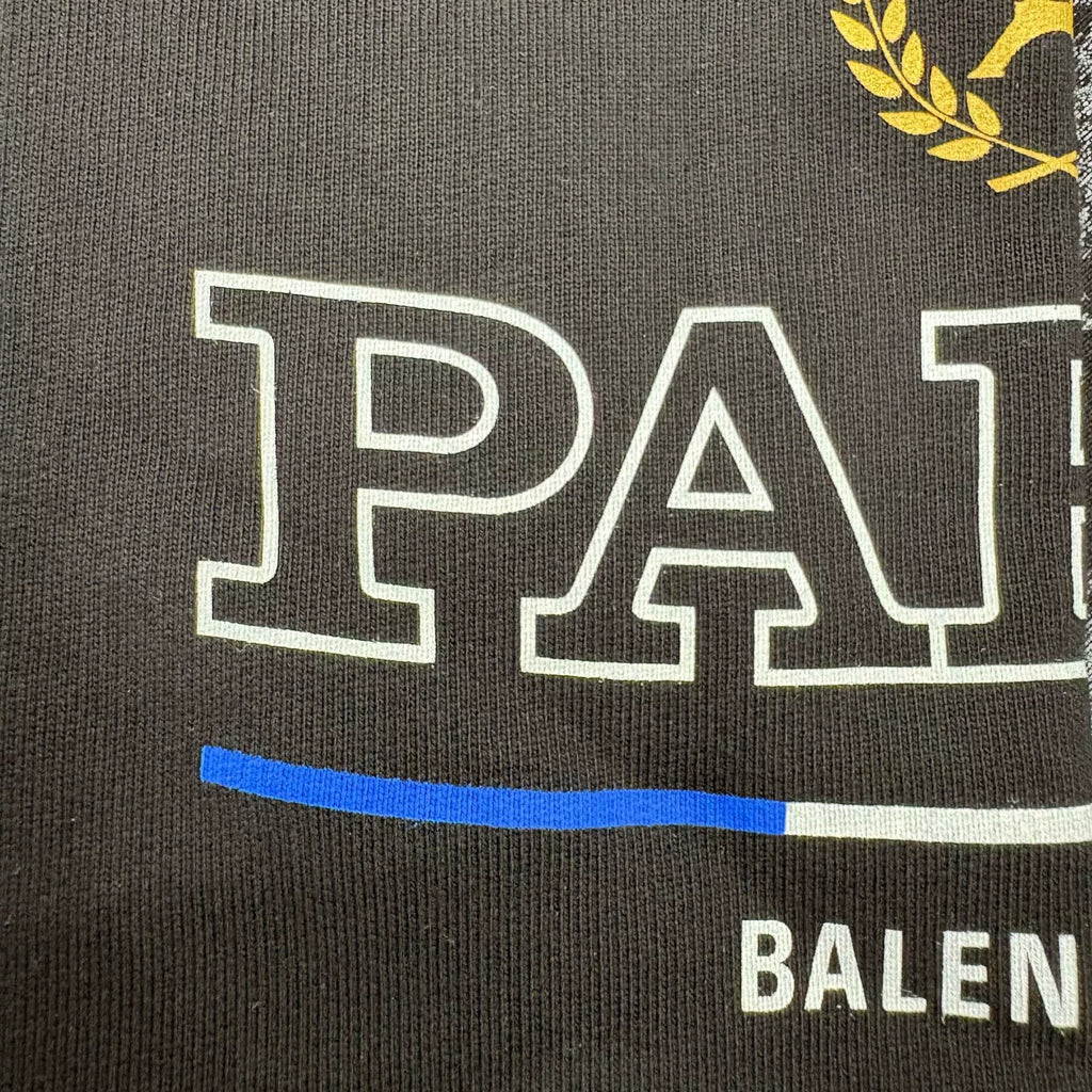 Balenciaga SS25 Black Multi-Element Wave Hooded Sweater