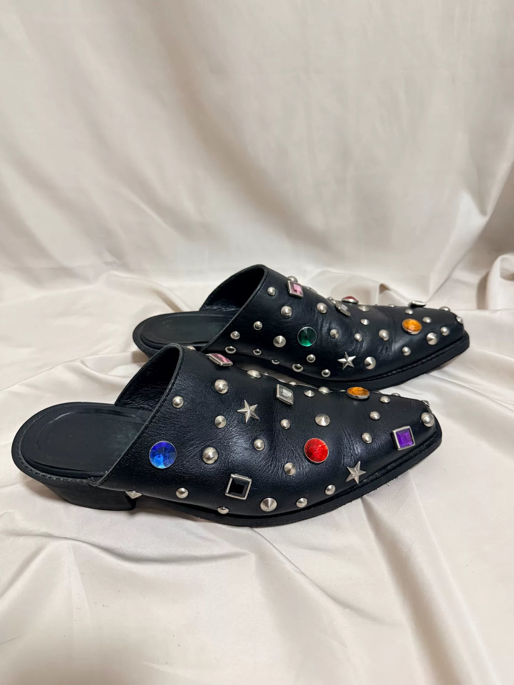 Junya Watanabe Studded Pointed Toe Slides