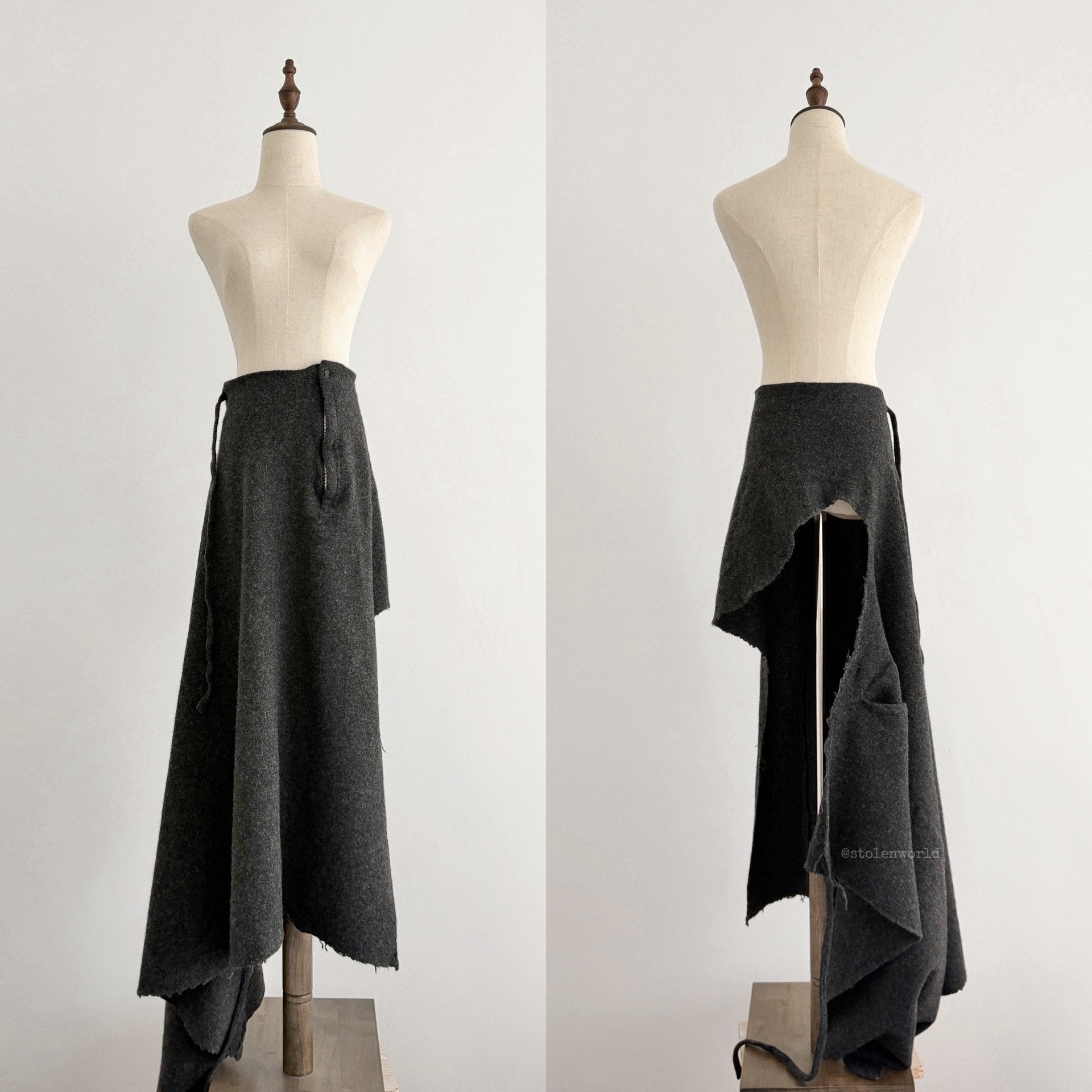 Comme Des Garcons 94AW Shrunken Tie Skirt - Devines