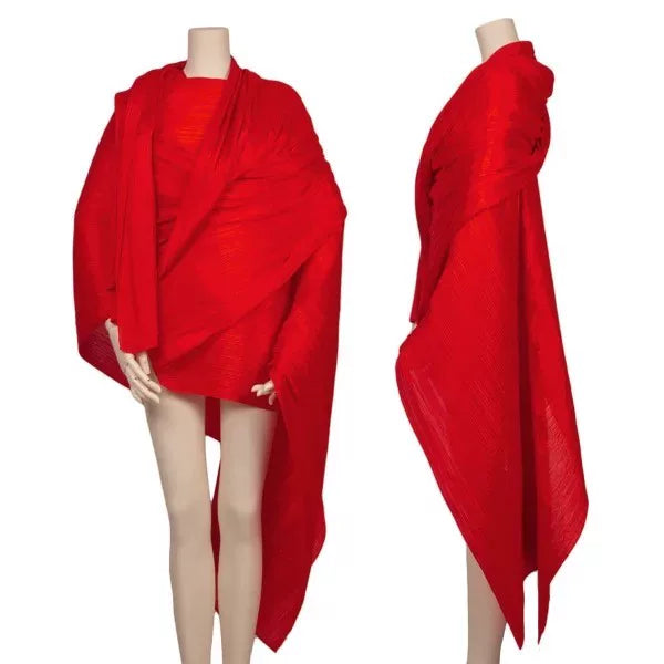 Issey Miyake Vintage Red Pleated Top