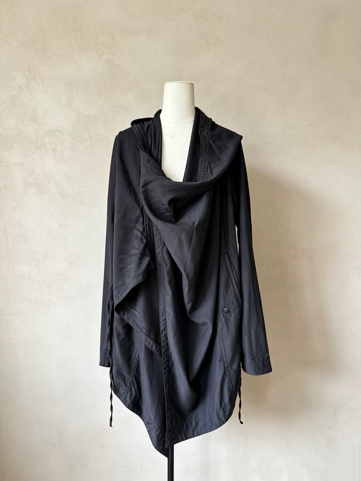 Julius AW10 Irregular Multi‑Way Cape‑Style Coat