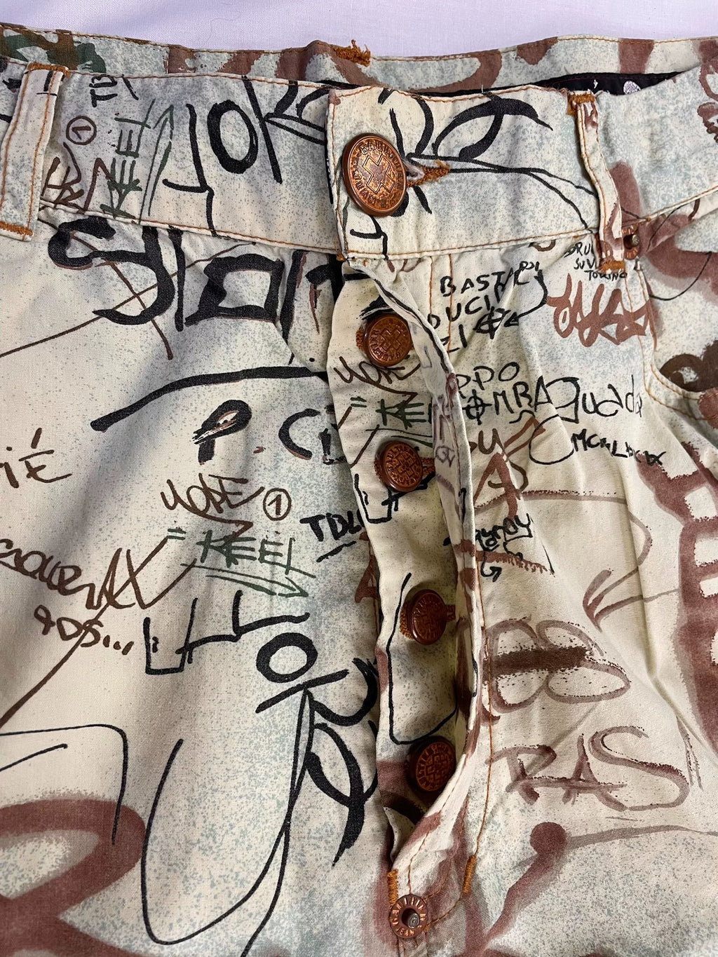 1994 Spring/Summer Jean Paul Gaultier Graffiti Print Trousers
