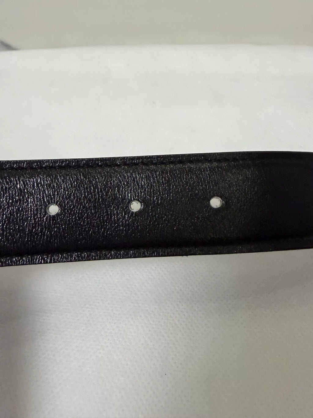 Hermes Black H-Buckle Leather Belt