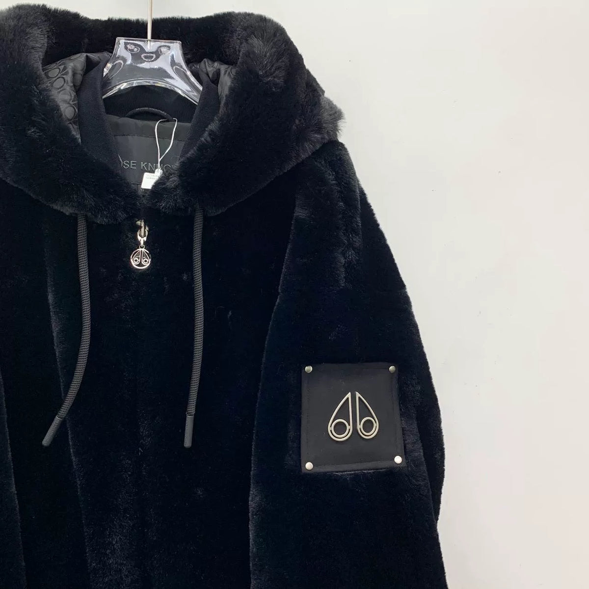 Black Knuckles Logo Hooded Drawstring Zip-Up Jacket