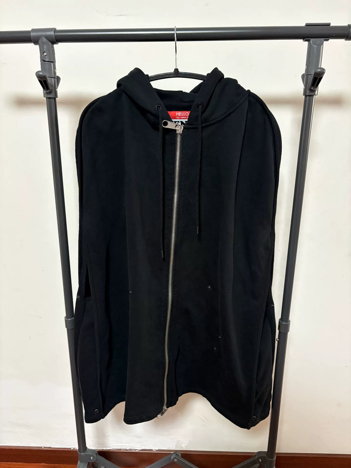 Hood By Air 'Never Trust A Church Girl' Sleeveless Zip-Up Cloak Hoodie