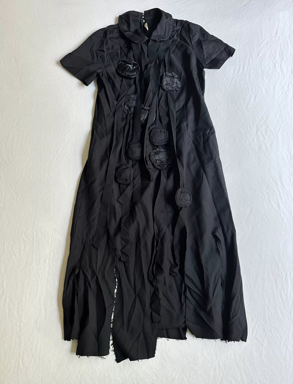 Comme Des Garcons mainline torn rose dress
