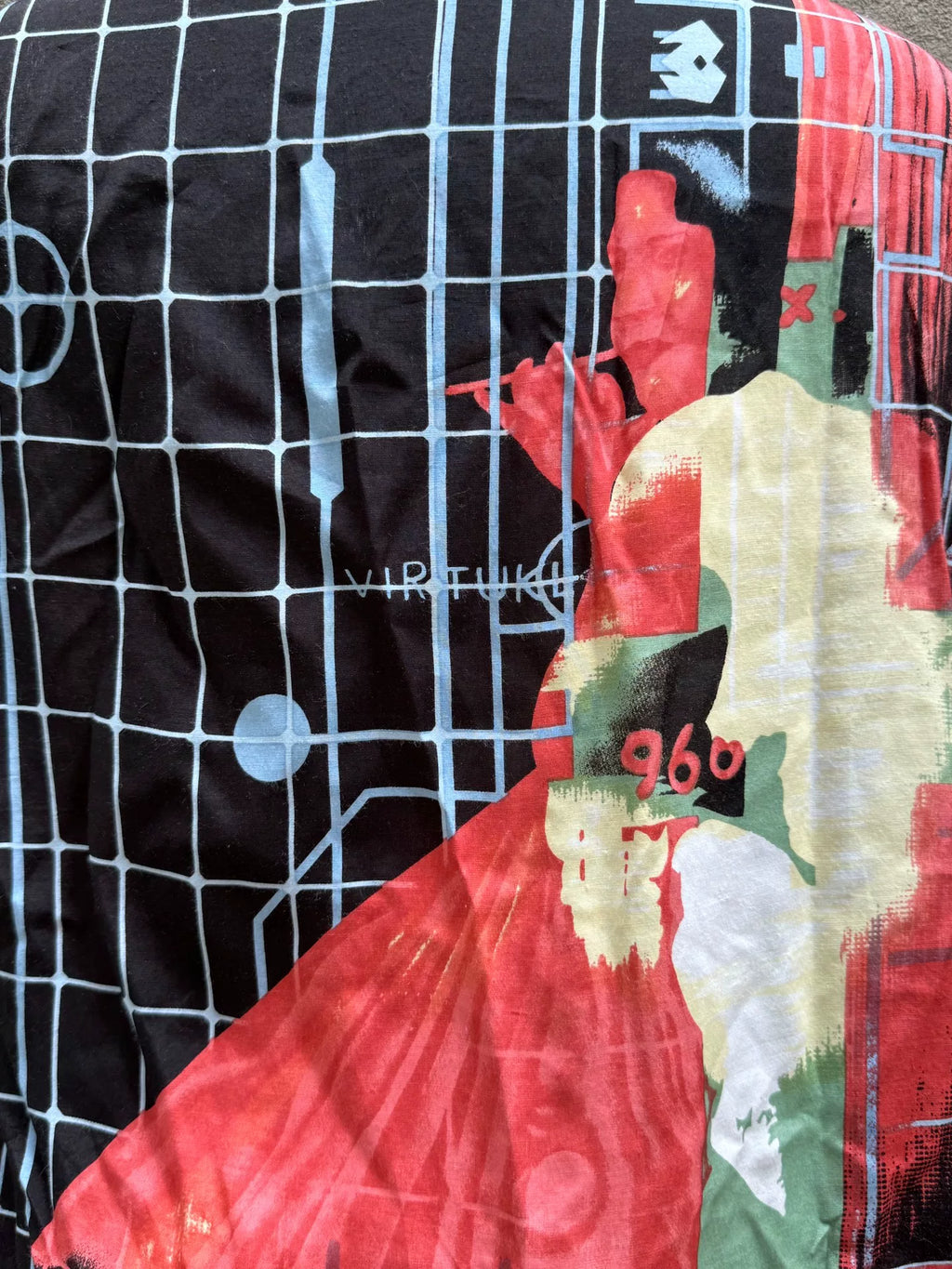 96SS Jean Paul Gaultier Psychedelic Portrait Short Sleeve Shirt