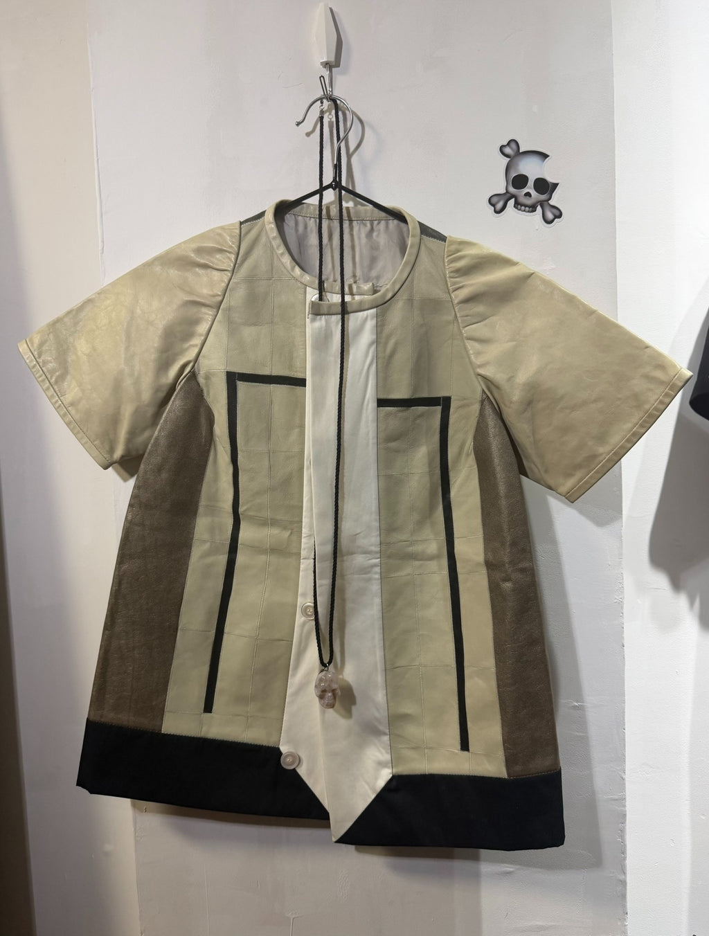 Rick Owens 12SS Leather Button T-Shirt Jacket