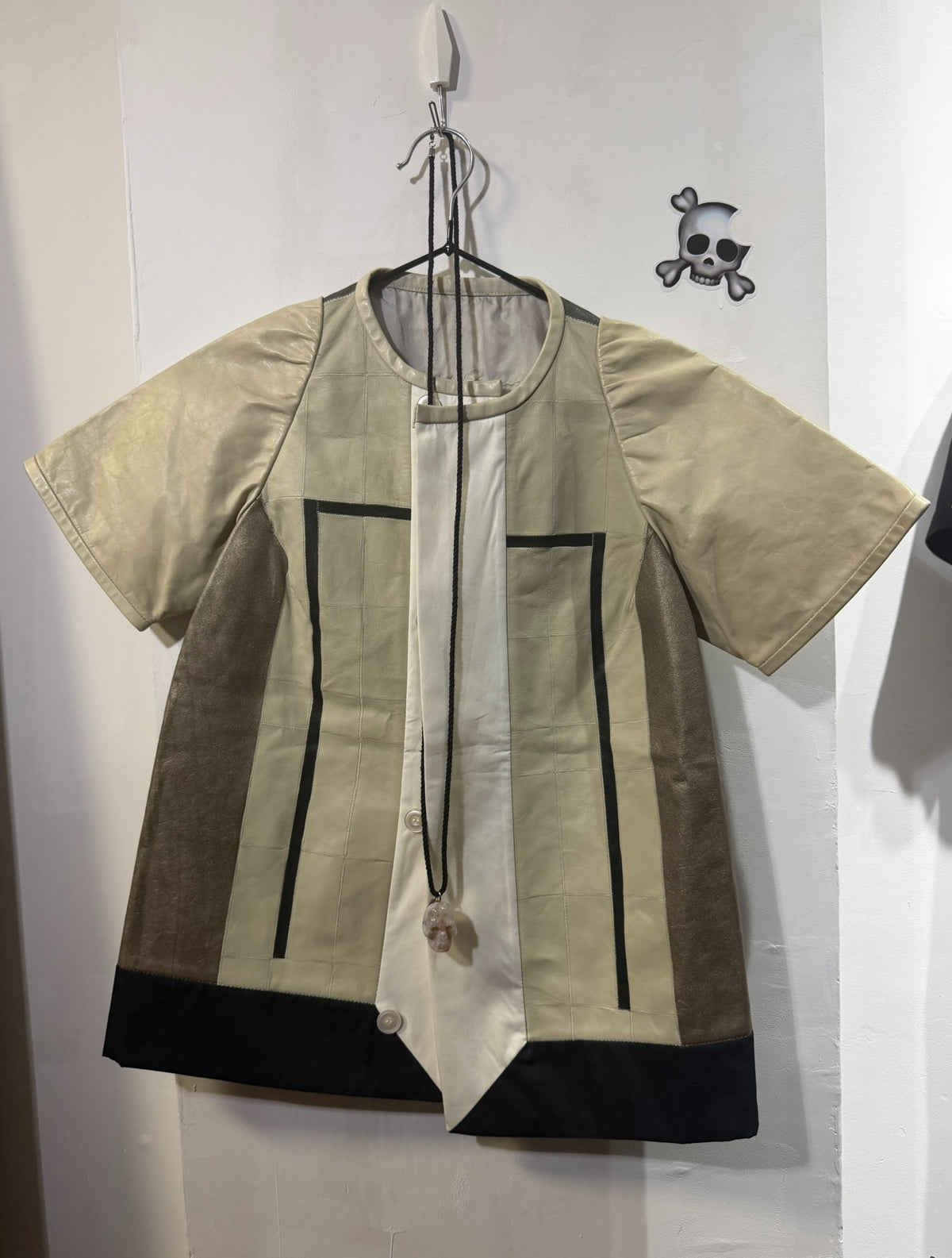 Rick Owens 12SS Leather Button T-Shirt Jacket