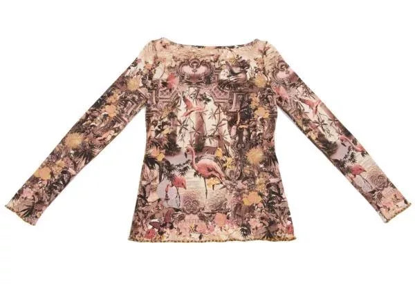Jean Paul Gaultier Vintage Beige Flamingo Top