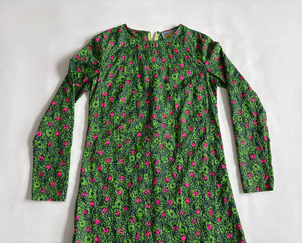 Walter van Beirendonck show‑model beetle dress W&LT second‑hand vintage 1997‑1998 show‑model Seven‑star ladybug printed dress