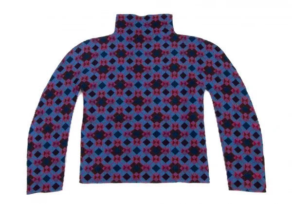 Issey Miyake Vintage Purple Floral Pleated Top