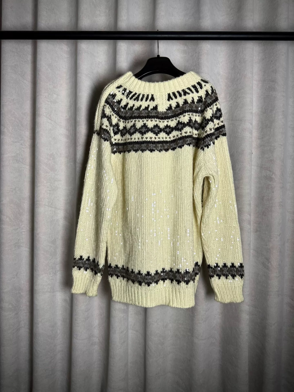Saint Laurent 13AW Christmas Sequin Sweater by Hedi Slimane