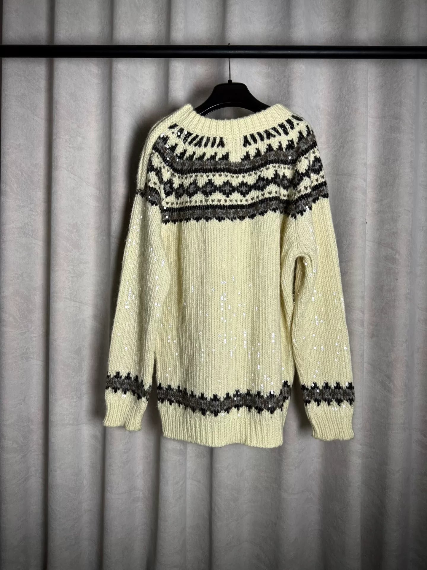 Saint Laurent 13AW Christmas Sequin Sweater by Hedi Slimane