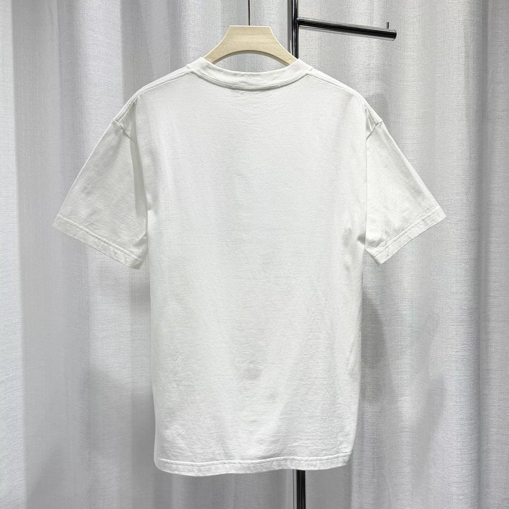 Louis Vuitton Yayoi Kusama Polka Dot Psychedelic Print Cotton White Short Sleeve T-Shirt