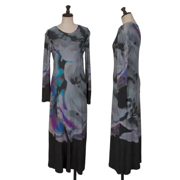Issey Miyake Vintage Grey Patterned Dress