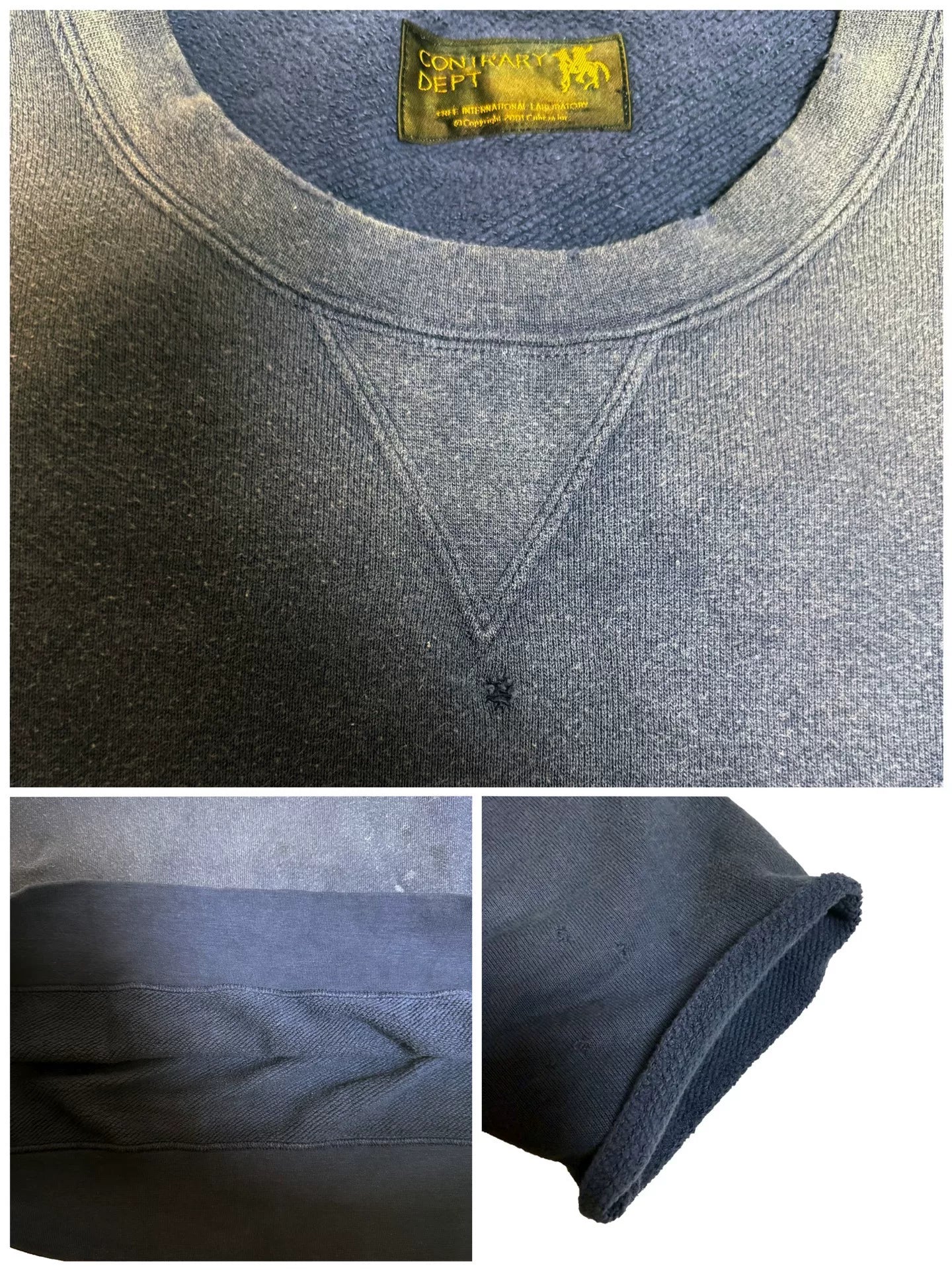 Visvim 22AW Contrary Dept Jumbo Sb Sweat 3/4 Sleeve Sweatshirt