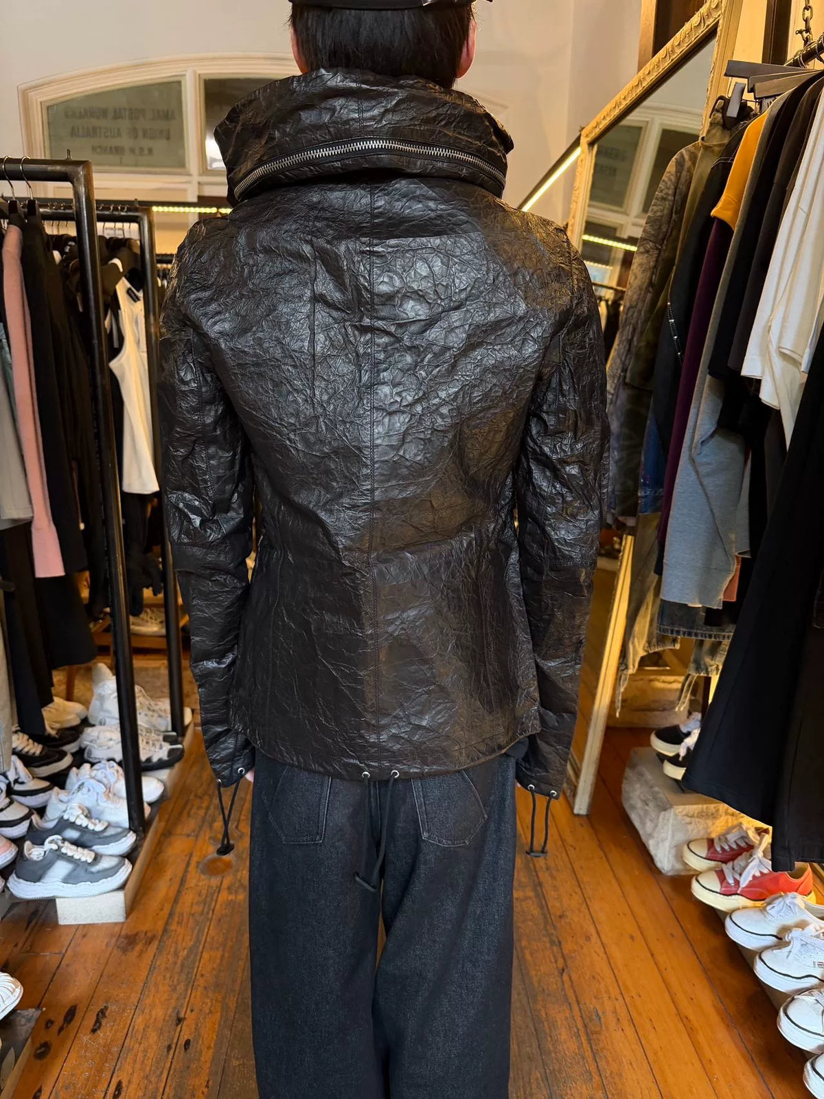 Y/Project FW12 Black Memory Leather Foil Lambskin Jacket by Yohan Serfaty