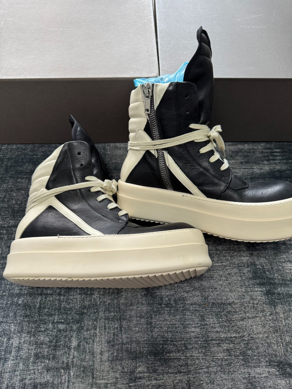 Rick Owens Inverted-Triangle Platform Sneakers