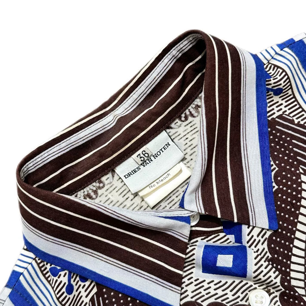 DRIES VAN NOTEN Silk Short-Sleeve Shirt