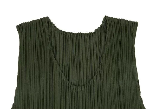 Issey Miyake Vintage Green Pleated Dress