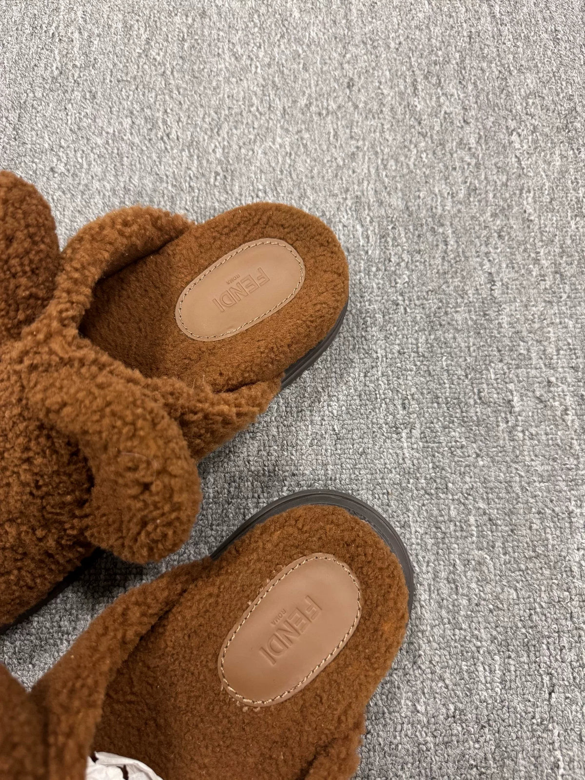 Fendi Teddy Fuzzy Mules