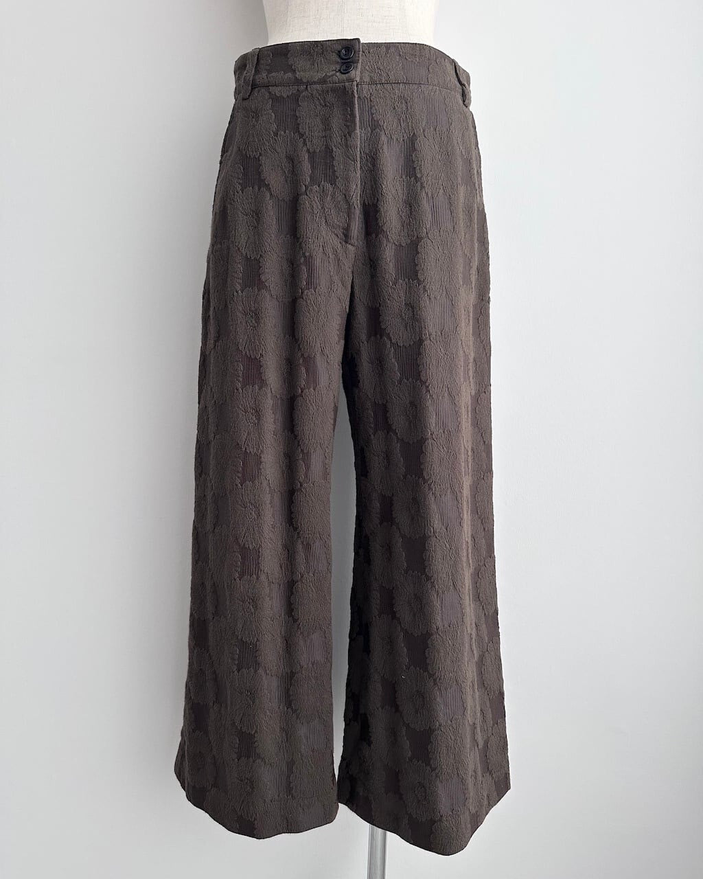 Dries Van Noten Floral Jacquard Wide-Leg Trousers