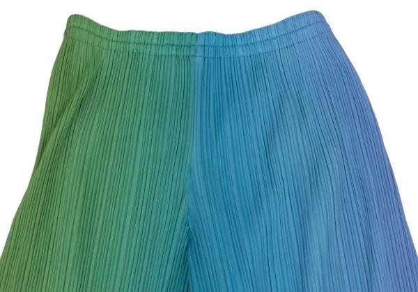Issey Miyake Vintage Blue-Green Gradient Pleated Pants