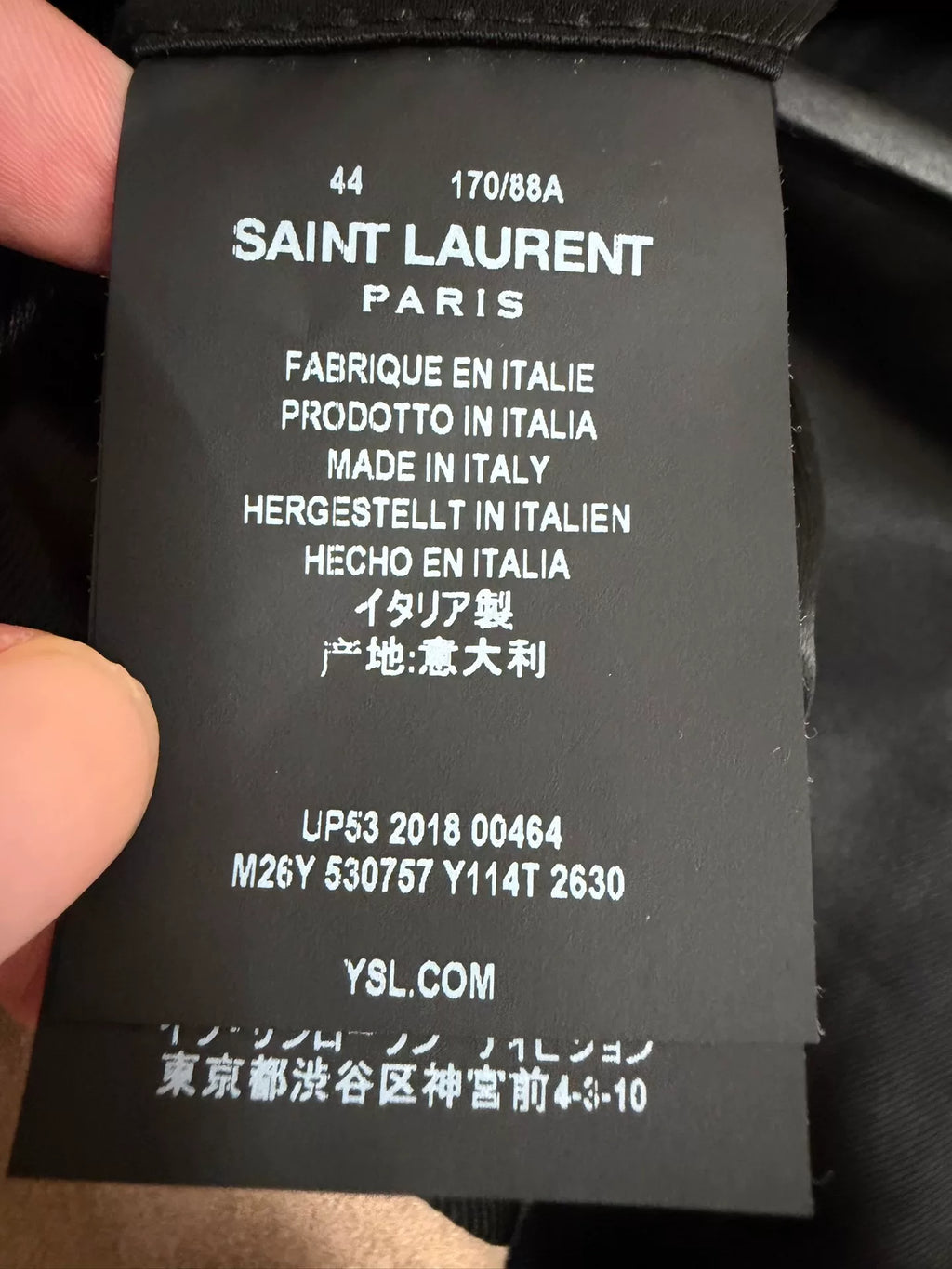 Saint Laurent Paris FW18 Camel Color Cashmere Coat