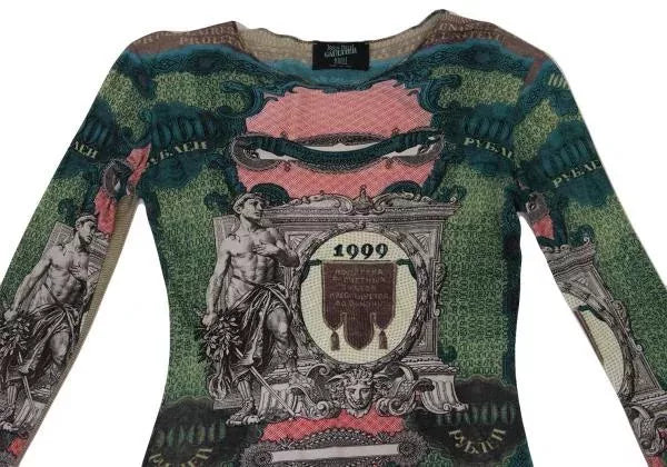 Jean Paul Gaultier Vintage Green Coin Top